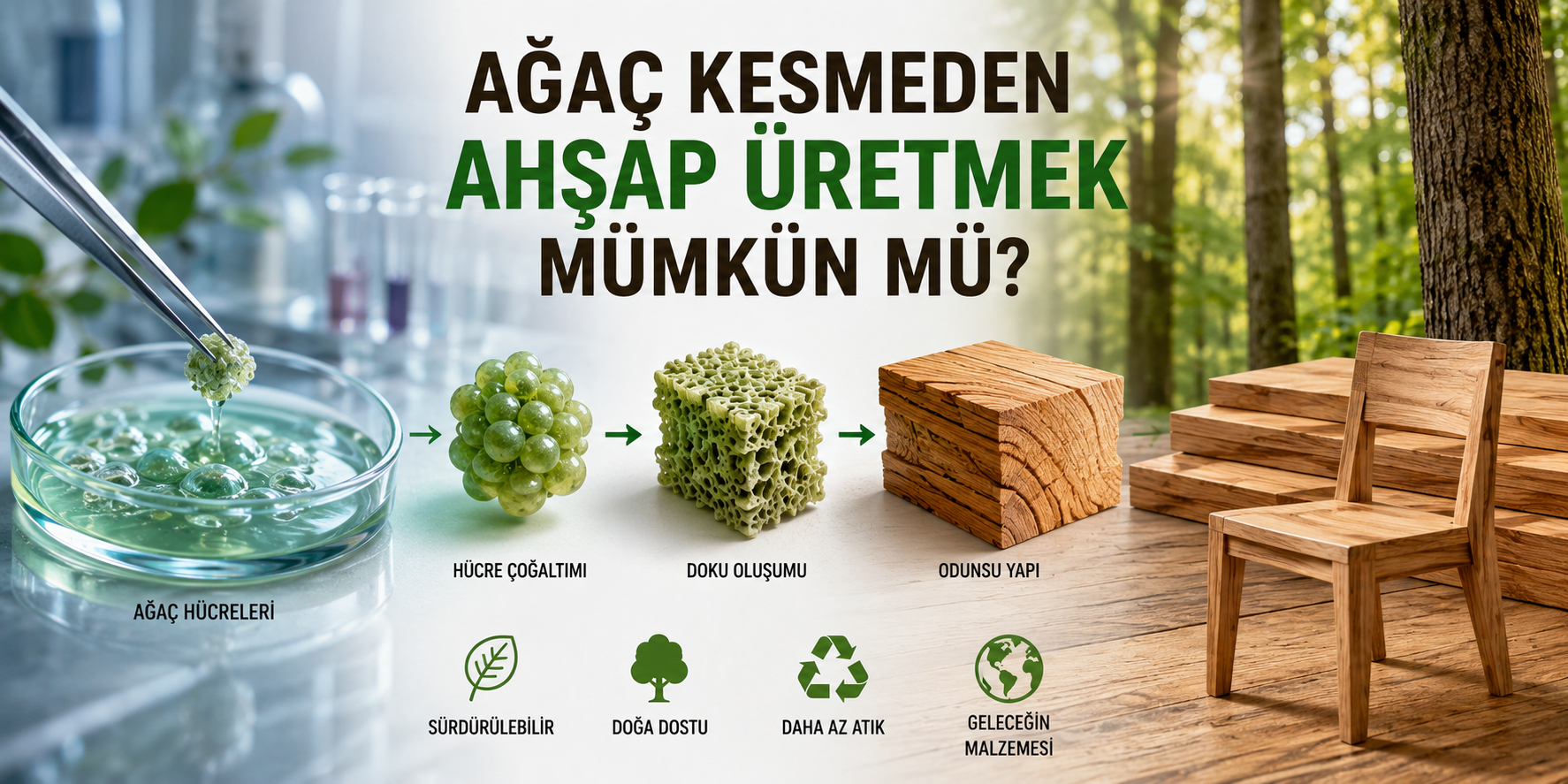Ağaç Kesmeden Ahşap Üretmek Mümkün Mü?