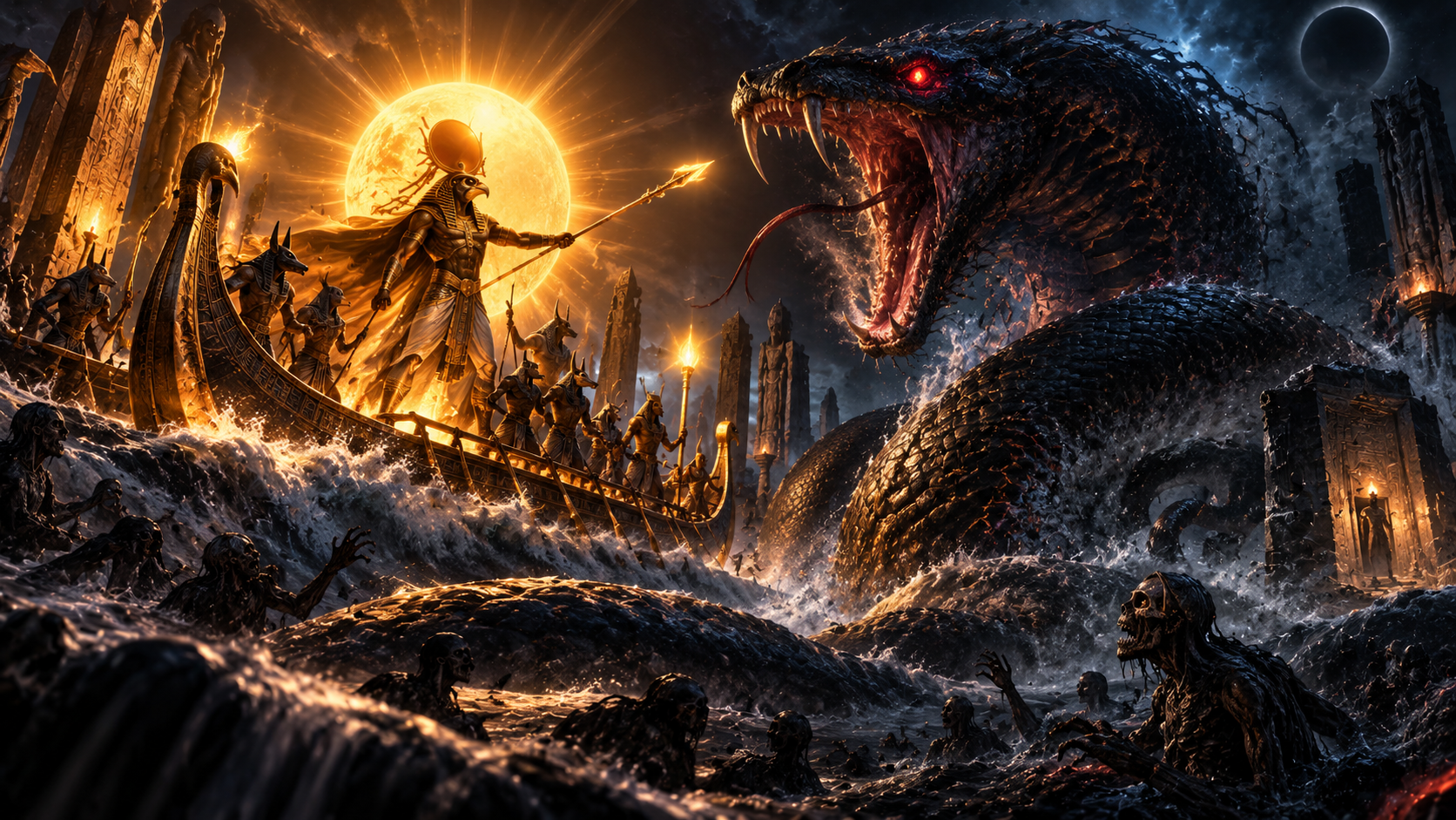 Güneş Her Gece Ölebilirdi; Apophis’in Ra’yı Yutmaya Çalıştığı Karanlık Savaş