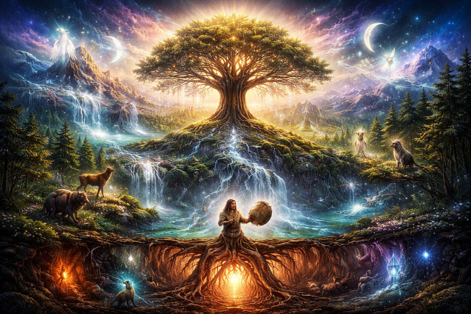 Yaşam Ağacı ve Ruhsal Dünyalar; Varlığın Katmanları Arasında Uzanan Kozmik Bilinç