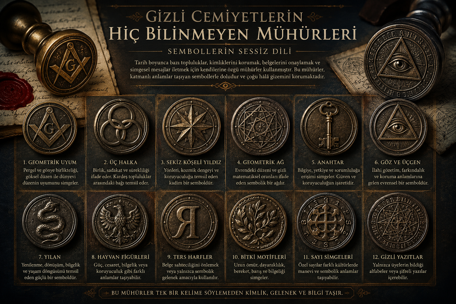 Gizli Cemiyetlerin Hiç Bilinmeyen Mühürleri; Sembolün Sessiz Dili