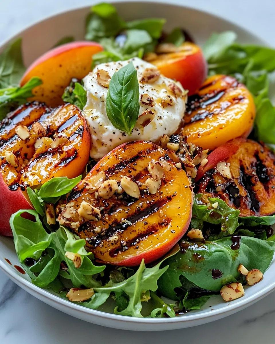 Şeftalili Burrata Salatası