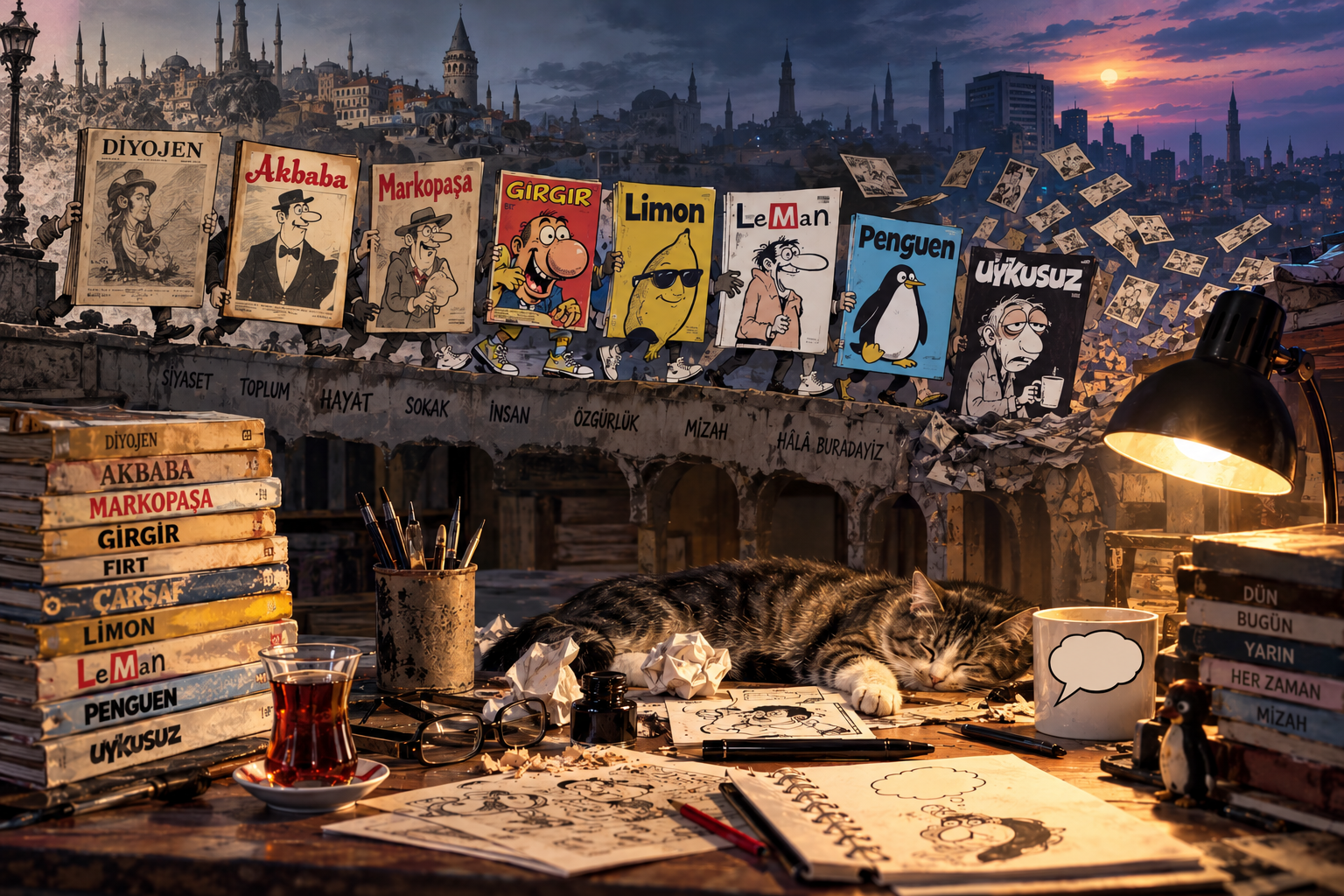 Türkiye’nin Mizah Hafızası: Diyojen’den Uykusuz’a Karikatür Dergileri