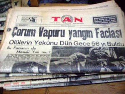 Çorum Vapuru Yangını; Unutulan Facia