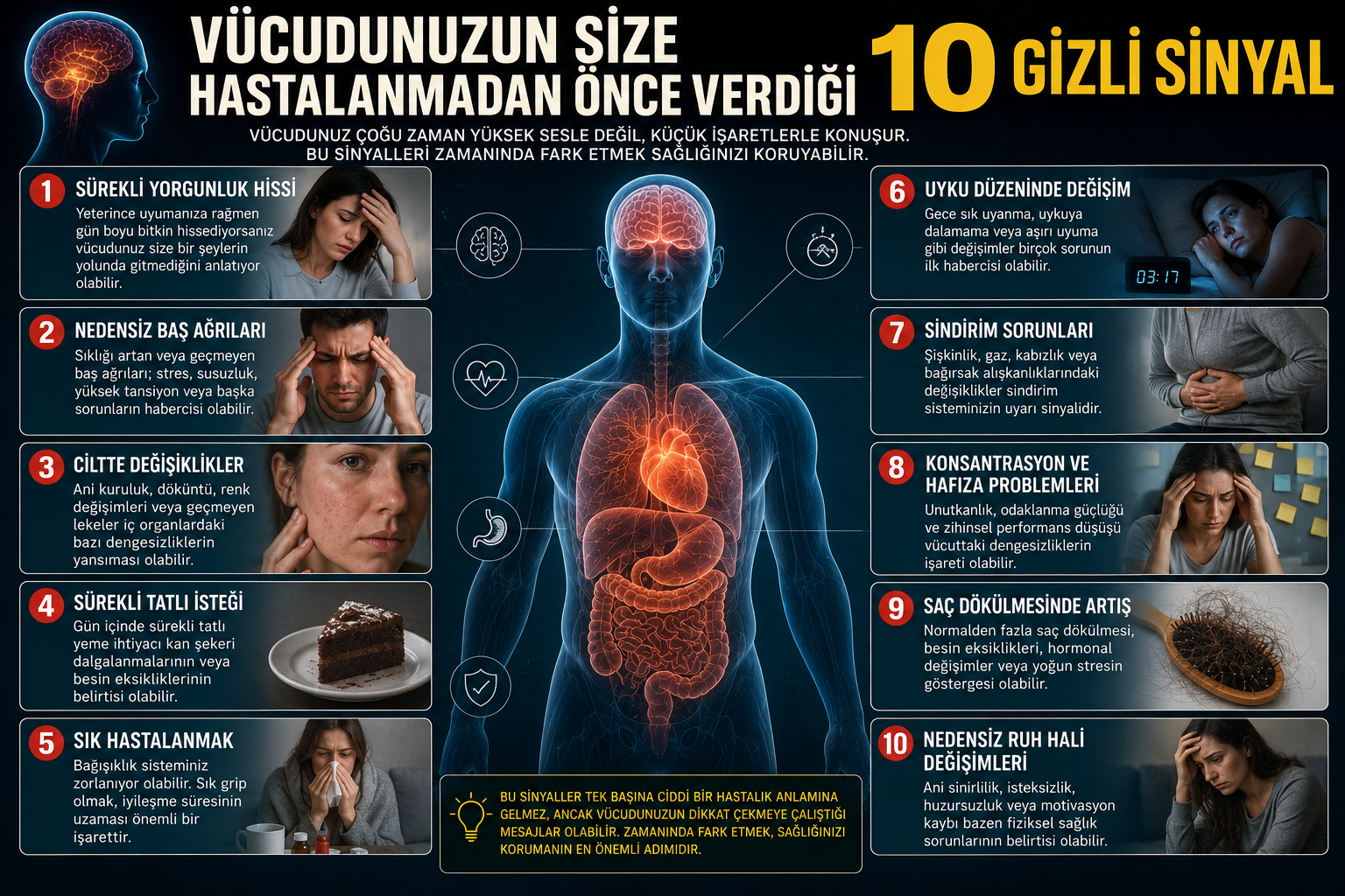 Vücudunuzun Size Hastalanmadan Önce Verdiği 10 Gizli Sinyal